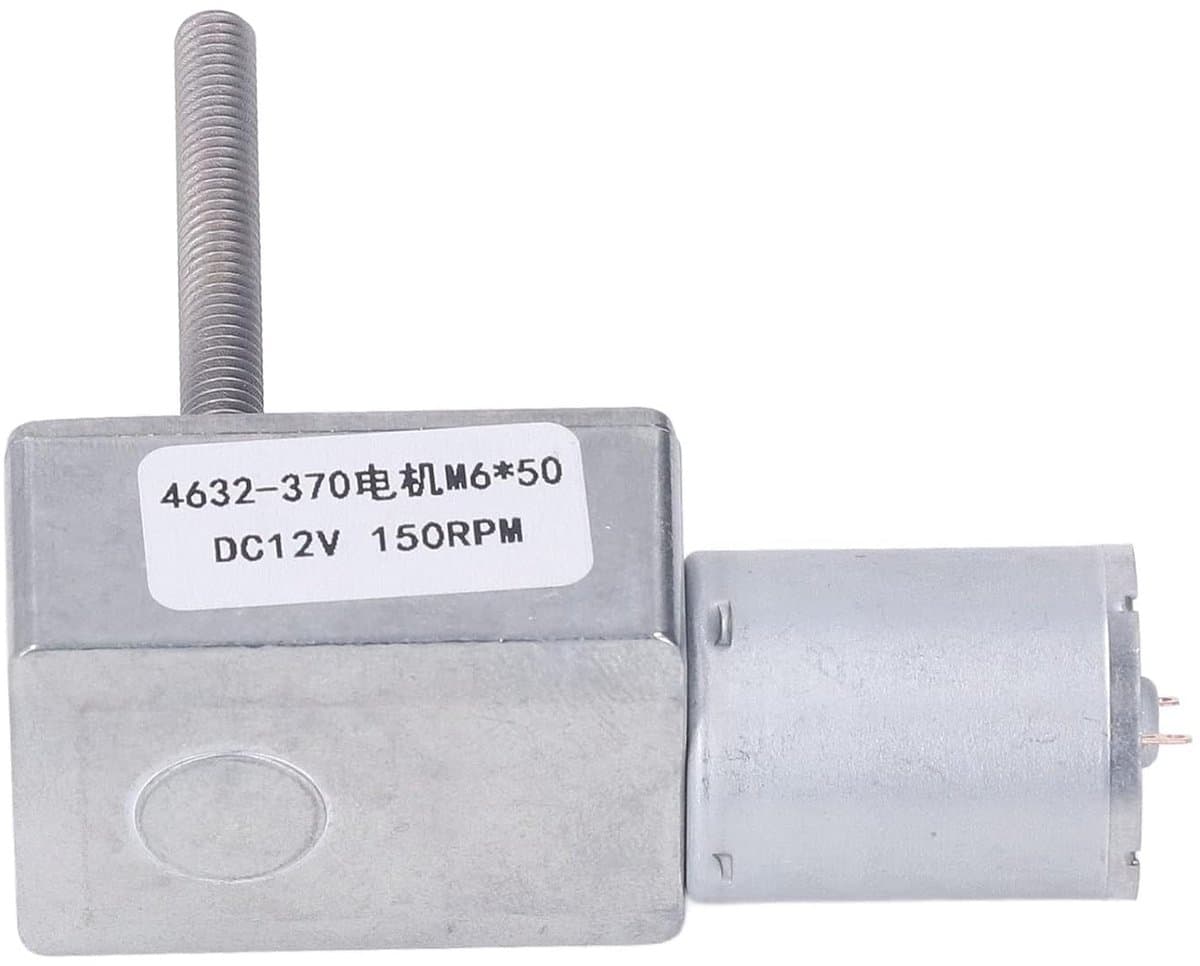 DC 12 V aandrijfmotor M6 x 50 mm micro-omgekeerde snelheidsreductiemotor voor raamopener, houders (150 tpm) — afbeelding 1