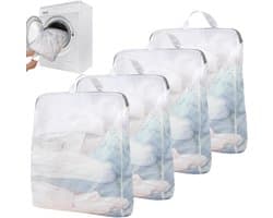 Set van 4 Grote Wasnetten voor de Wasmachine, 50 x 60 cm, Ideaal voor Kleding en Delicate Stoffen