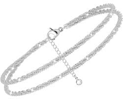 Anklet Voor Vrouwen, Kleine Gelaagde Waterdichte Enkelband Voor Vrouwen, Verstelbare, Enkelband Set Rope Link Strand Klep Voor Vrouwen