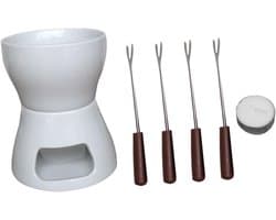 1set Ceramic Melting Stove Set Voor Thuis Voor Chocolade Kaas Boter Met Inclusieve Vorken Duurzaam Sterk Voor Fondue Smeltende Snacks