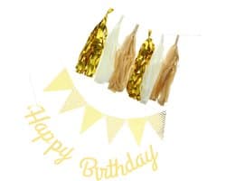 1set Gouden Verjaardagsbanner Hangdecoratie Voor Feesten Herinneringen Fotobehang Premium Herbruikbaar Voor Binnen Buiten Decoratie