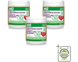 3 x HG ECO - Wasmiddeltoevoeging Tegen Stinkend Wasgoed - Effectieve Formule - 16 Wasbeurten - 500 g - Wasmiddel - Stankmoleculen - Wasgoed - Wasmiddeltoevoeging - Stinkend Wasgoed