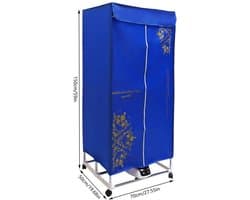 Draagbare Elektrische Droger - Droger - Reisdroger - Draagbare droger voor appartementen - Elektrische kleding drogen - 220V - Blauw