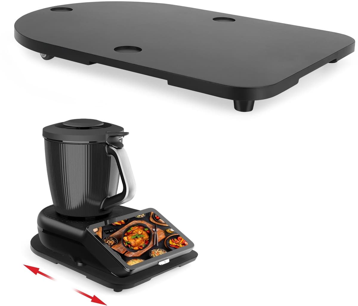 Bamboo Glijplank voor Thermomix TM7 met Antislip Voetjes — afbeelding 1