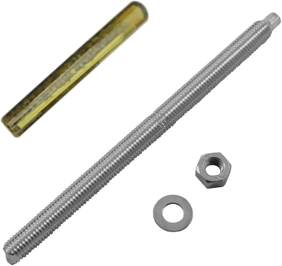 Ankerstang en samengesteld ankerpatroon M10 x 165mm roestvrij staal voor metaal- en bliksemankers — afbeelding 1