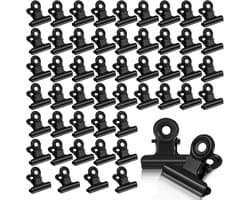 Kleine Bulldog Clips Zwart Metaal (50 stuks) - Sterke Briefklemmen — afbeelding 1