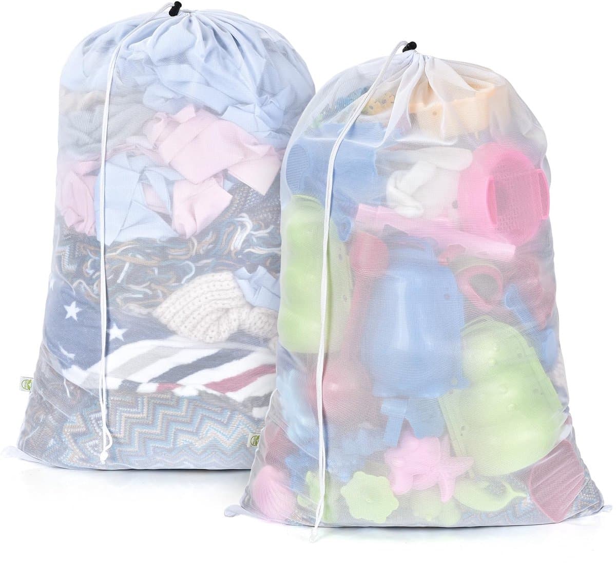 Wasnet groot, wasnet voor wasmachine 60 x 90 cm, met trekkoordsluiting, wasnet fijnmazig, voor gordijnen, tapijten, badhanddoek, beha-wasnet (wit, 60 x 35,43 inch) — afbeelding 1