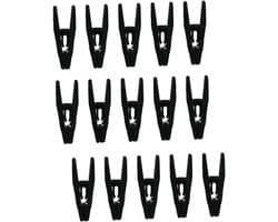 20 stuks- Wasknijpers-wasknijpers kunststof -wasknijpers groot-wasknijpers plastic -Badlaken Knijpers -Strandlaken Knijpers-Handdoek Knijpers-Voor dagelijks wasgoed, strandhanddoek, badhanddoek--Winddicht- Anti Slip-Zwart-Flock