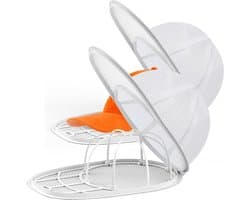 Set van 2 witte pettenwassers met stevig frame en afneembaar wasnetje, afmeting 35×23×13 cm, speciaal voor pettenwassen in de wasmachine