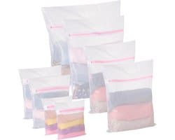 Lot of 8 Washing Nets for Washing Machine, with Zip, Laundry Bags, Reusable for Underwear, Socks, Baby Clothes (5 - ShopVlot