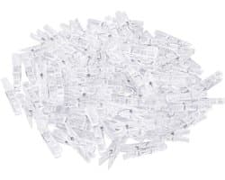 Mini Heldere Fotohangende Klemmen - 100 Stuks Plastic Foto Clips, Kleine Kledingknijpers voor Thuis, School en Kunstdecoratie