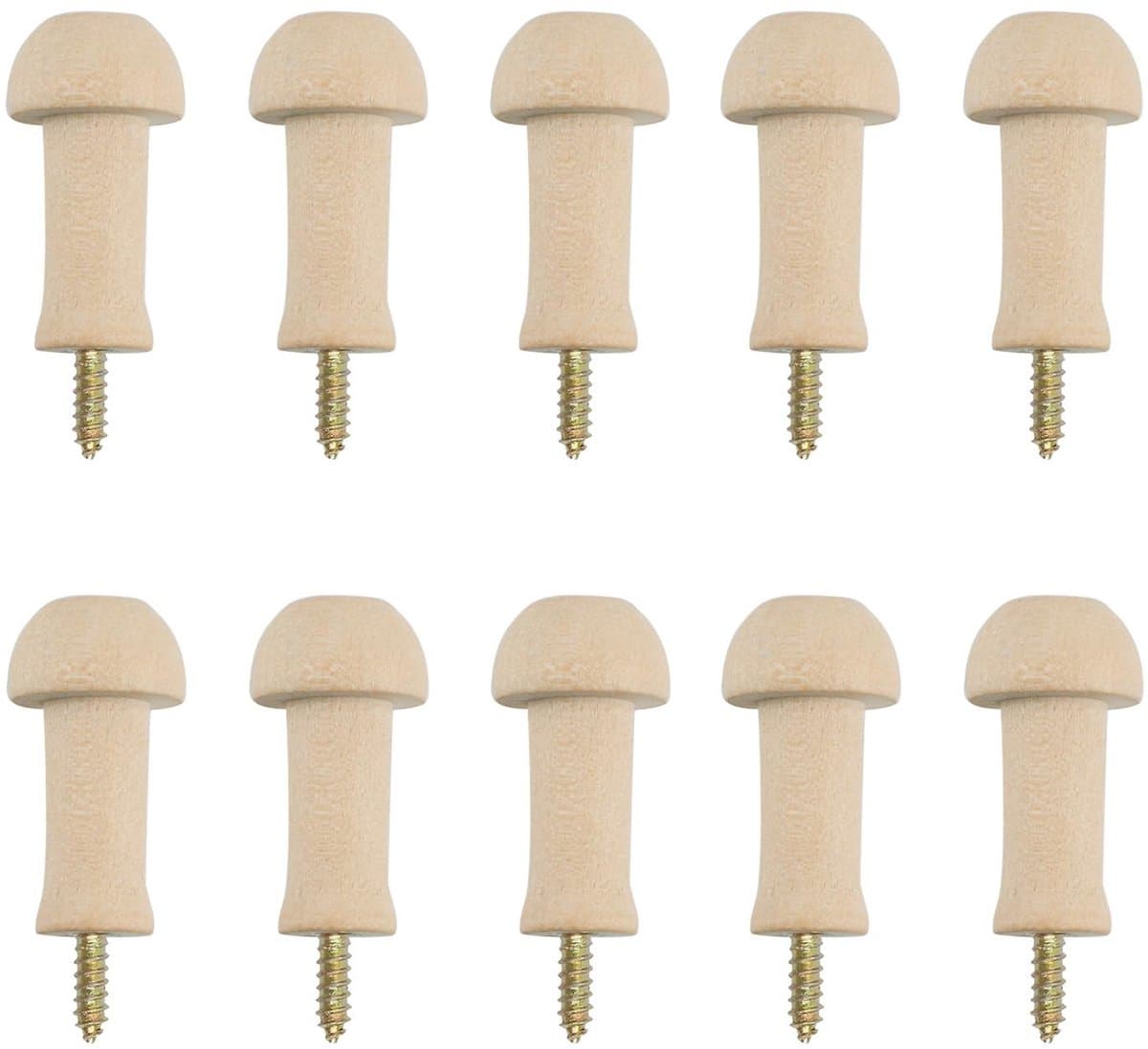 Solidchoice- Houten Shaker Peg - 10 Stuks - Duurzaam - Herbruikbaar - Voor Kleding/Hoezen - Ideaal voor Thuis/Office - Wandhaak — afbeelding 1
