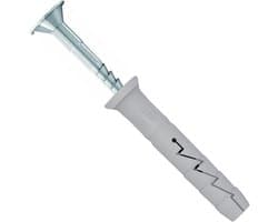 Muurankers - Pluggen Bevestigingen - Zware Objecten Bevestigen - Snelle Hamermontage - 10x100mm - Grijs