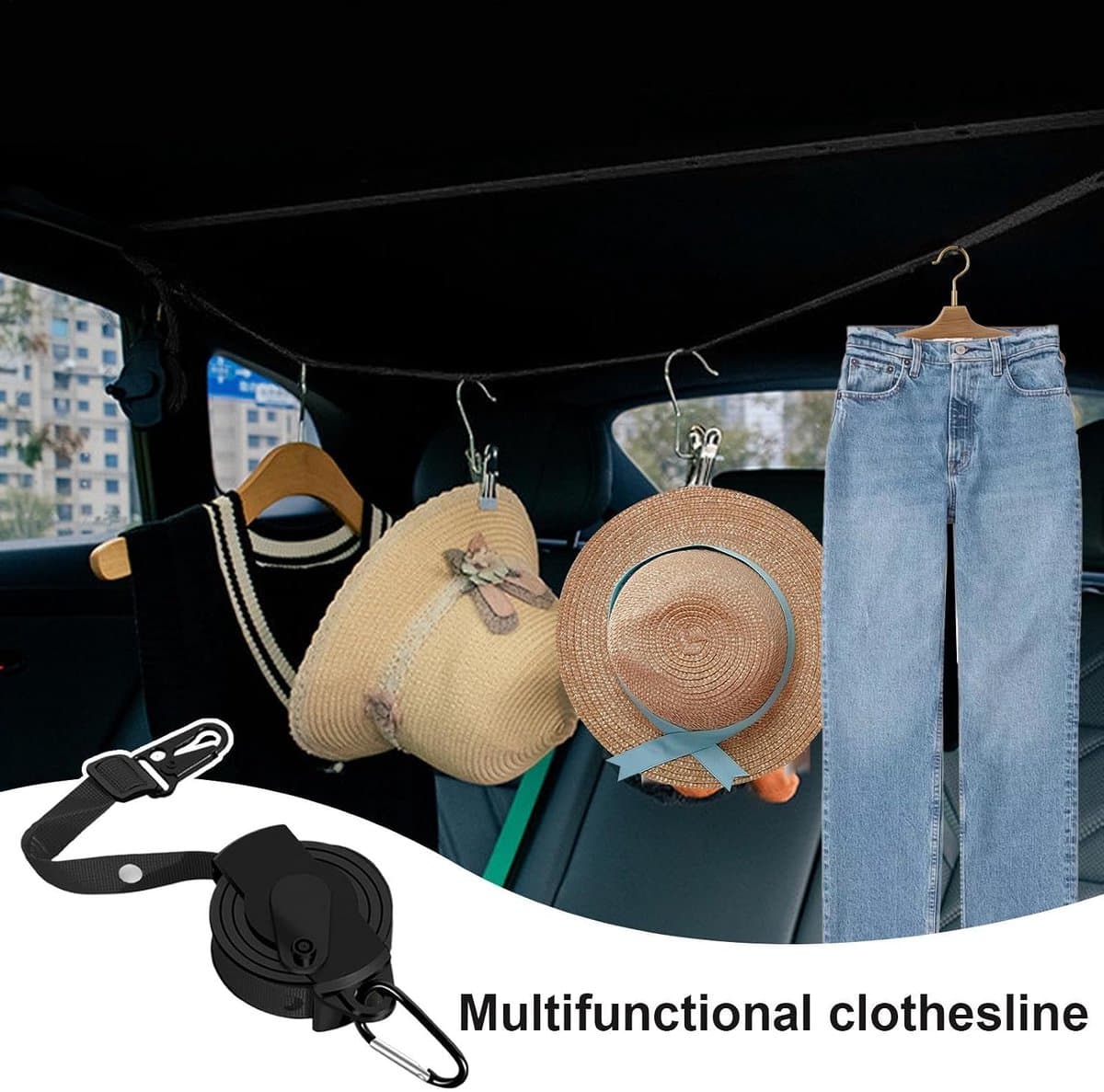 Uittrekbare Waslijn - Camping Waslijn - Kleding Drogen - 34 Antislip Gaten - 3.6 Meter - Niet gespecificeerd — afbeelding 1