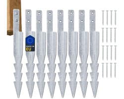 Grondankers set van 8 - 44 cm - gegalvaniseerd staal - extra sterke bevestiging voor speeltoestellen - ShopVlot