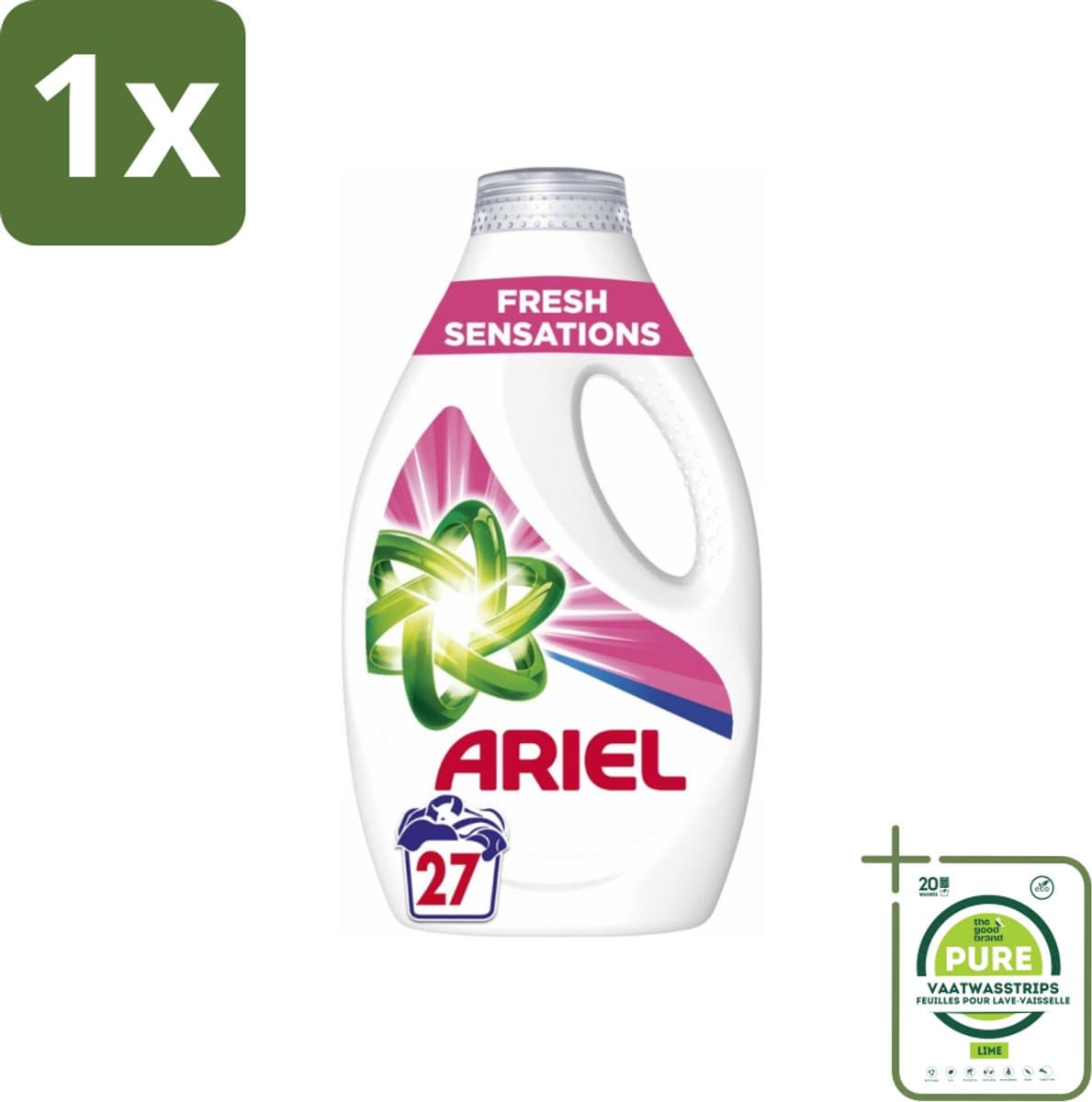 1 x Ariel Original - Fresh Sensations - Vloeibaar Wasmiddel - Witte en Lichtgekleurde Was - 27 Wasbeurten - Wasmiddel - Vloeibaar Wasmiddel - Ariel - Wasverzachter - Frisse Geur — afbeelding 1