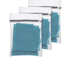 Set van 3 Kleine Wasnetjes voor Delicate Kleding | Duurzame Waszakken voor Ondergoed, Sokken en Babykleding | Ideaal voor de Wasmachine en Reizen 40 x 30 cm