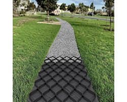 Grond Grid - Grind Stabilisatie - Oprit Versterken - Hoge Draagkracht - 40x40 cm - Zwart