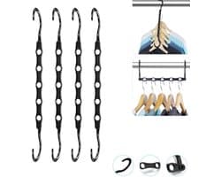 4 stuks - Multifunctionele kledingkastorganizer met 5 gaten - Compact en antislip droogrek voor kleding - Opvouwbaar en 360° draaibaar - Thuis en op reis - Ruimtebesparende 5-in-1 hanger - Draaibare magische hanger - Geschikt voor kledingkasten