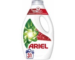 Ariel +Ultra - Vlekverwijderaar & Vloeibaar Wasmiddel - Witte en Gekleurde Was - 31 Wasbeurten