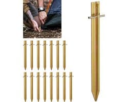 16x tentharing - set staal - haringen - grondpen - t-vormig - haring