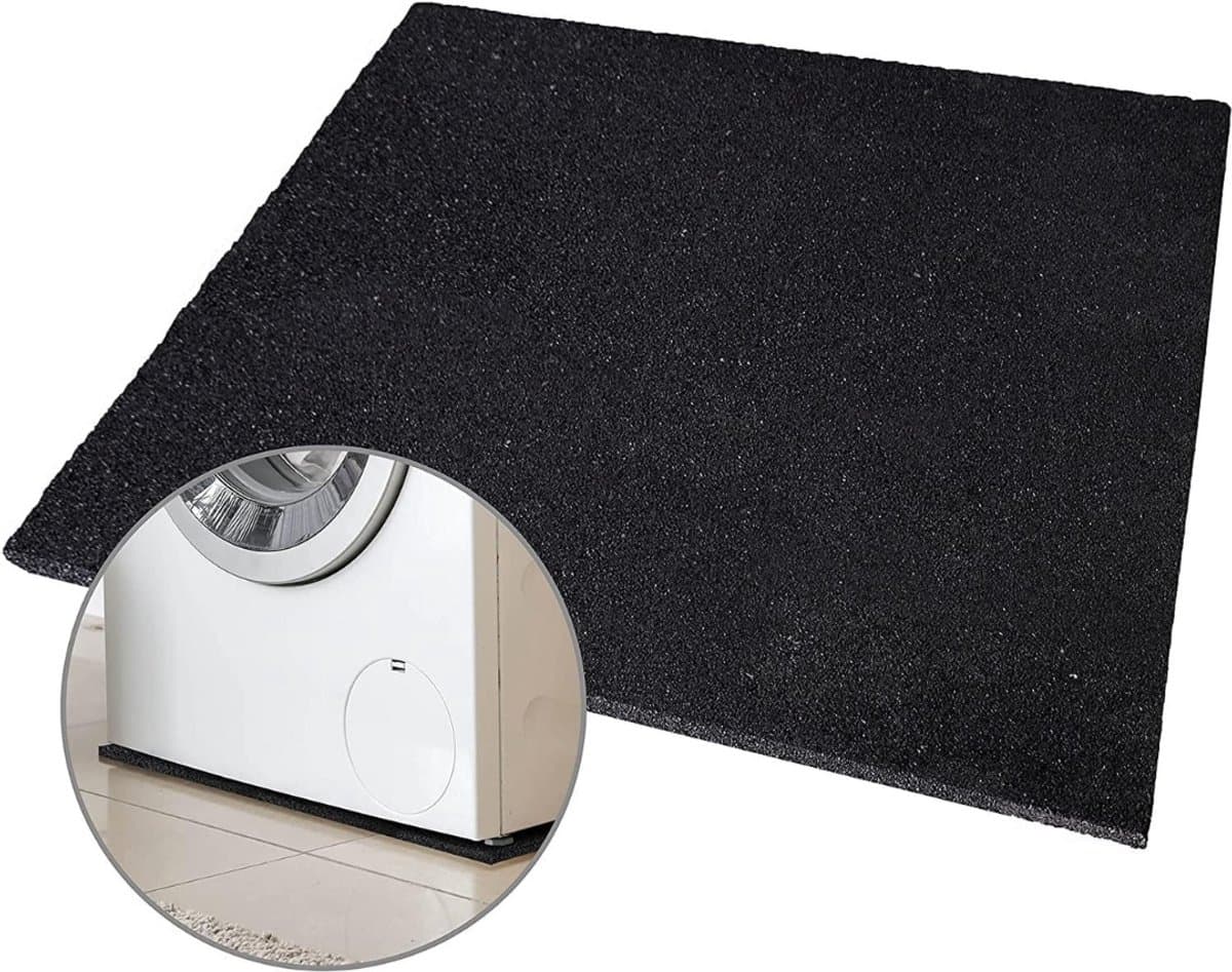 Anti Trillingsmat Wasmachine - en Wasdroger - Geluidsdempende Antislip Mat - Rubber Mat Trillingsdempers - Trillingsdempers wasmachine – Extra dik - Voetjes wasmachine & droger - Wasmachine demper – Anti trillings - vibratie - dempers pads – Antislip — afbeelding 1