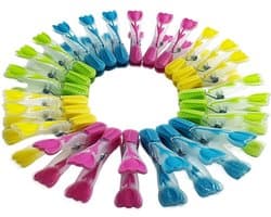 Ibenzoa® Veelzijdige Meerkleurige Wasknijpers met Zachte Grip voor Stabiel en Veilig Luchtdrogen van Kleding