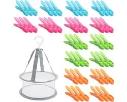 Kleurige plastic wasknijpers, ideaal voor wasmanden en wasknijperzakken, antislip en windbestendig, perfect voor handdoeken en kleding