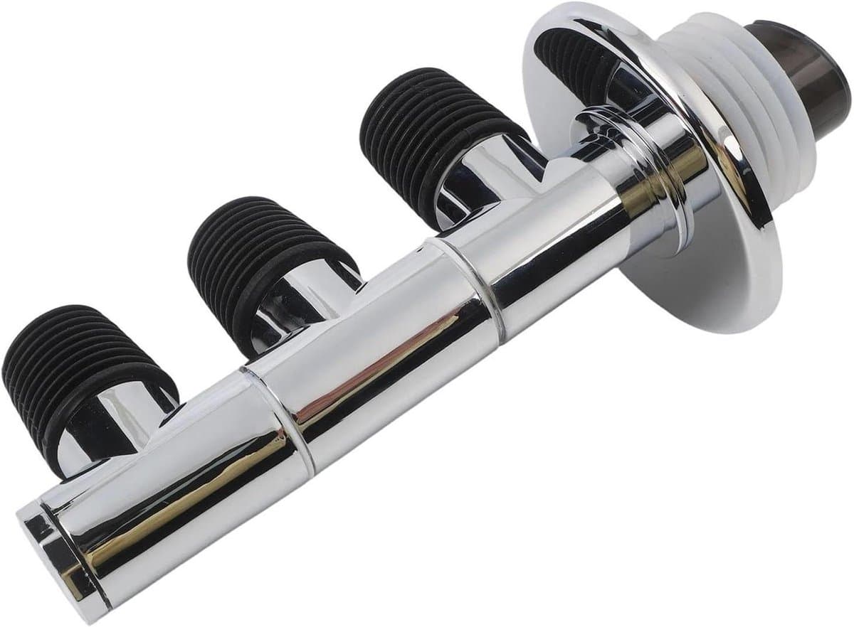 Wasmachine Afvoerconnector - Vloer Afvoer - Voorkomt Terugstroming - Drieweg Aansluiting - 32-46mm Pijpen - Grijs — afbeelding 1