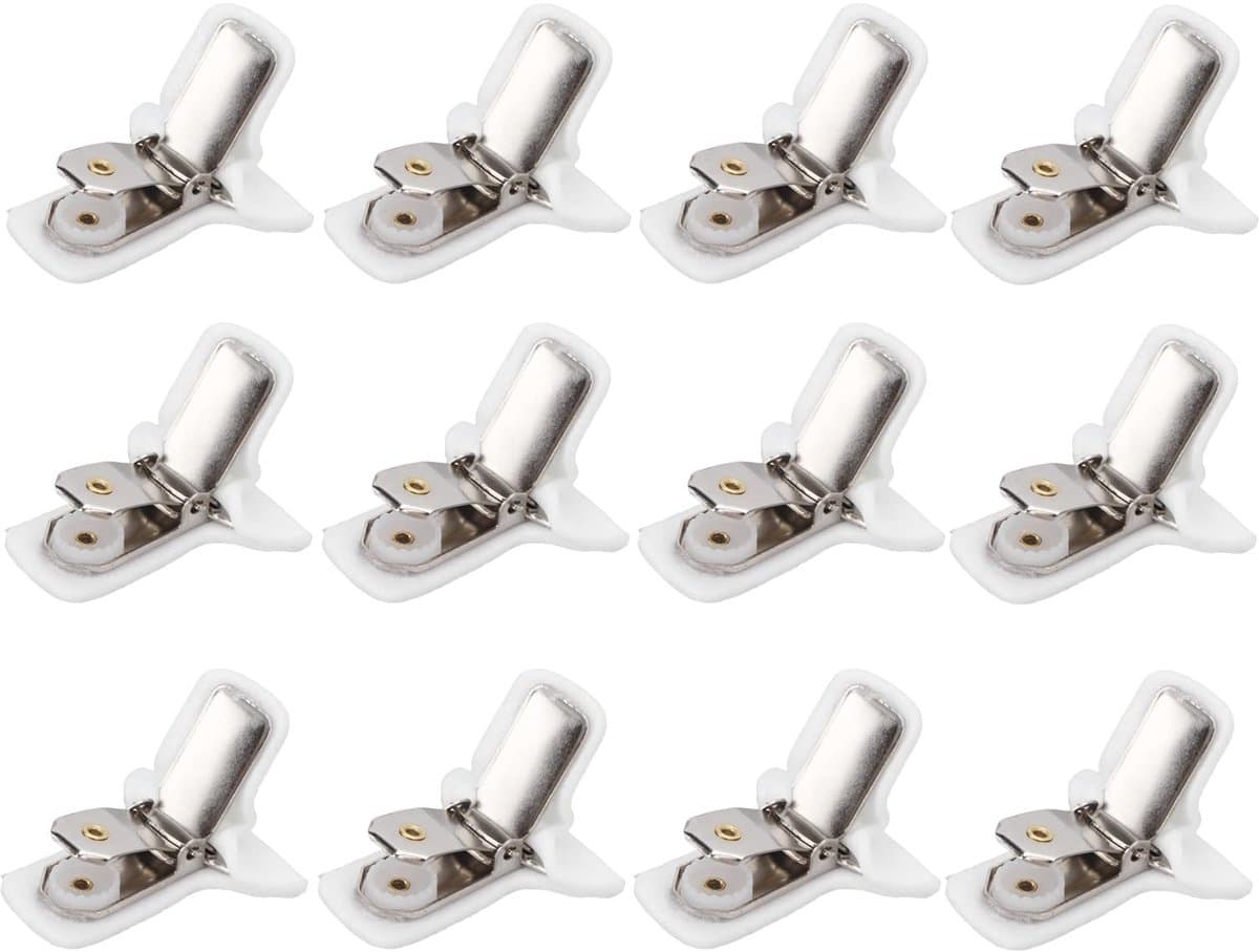 Allecto - Gewatteerde Troosterclips - Dekbedclips voor Dekenbevestiging - Witte Clips - Voorkomt Verschuiven - Ideaal voor Beddengoed - 12 Stuks — afbeelding 1