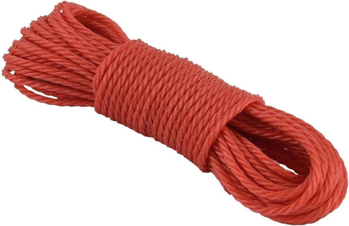 Waslijn Touw - Kledinglijn Hanger - Kleding Drogen - Antislip Ontwerp - 10 Meter - Rood — afbeelding 1