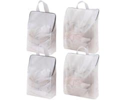 Dailygoody - Set van 4 Netwaszakken met Rits en Handgreep - Ideaal voor Ondergoed en Sokken
