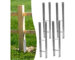 Paalanker H-anker - Paaldrager Grondanker - Houtconstructies Bouwen - Stabiele Houtverbinding - 600 mm Lengte - Metaal