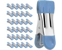 Kledingspelden - Wasknijpers Metalen - Was Drogen - Rubberen Coating - 30 Stuks - Blauw