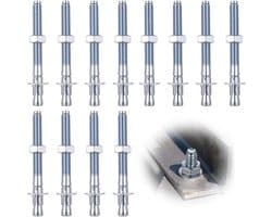 Ankerbouten Set - Bevestigingsanker Schroeven - Beton Verankeren - Hoge Verankeringskracht - M12 x 120mm - Verzinkt