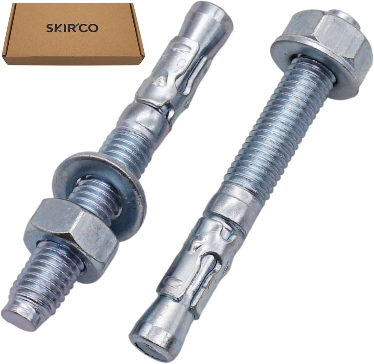 Verzinkte Wigankers M10 x 80 mm - Geschikt voor Metsel- en Betonwerk (25 stuks) — afbeelding 1