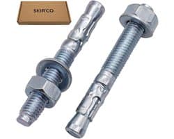 Verzinkte Wigankers M10 x 80 mm - Geschikt voor Metsel- en Betonwerk (25 stuks)