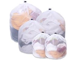 Set van 5 Wasnetten voor Bescherming en Organisatie van Kleding tijdens het Wassen