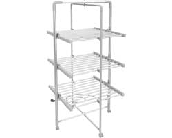 QEVA Elektrisch Droogrek - Droogrek Elektrisch - Verwarmde Droogrek - Wit - 9cm x 72cm x 143cm