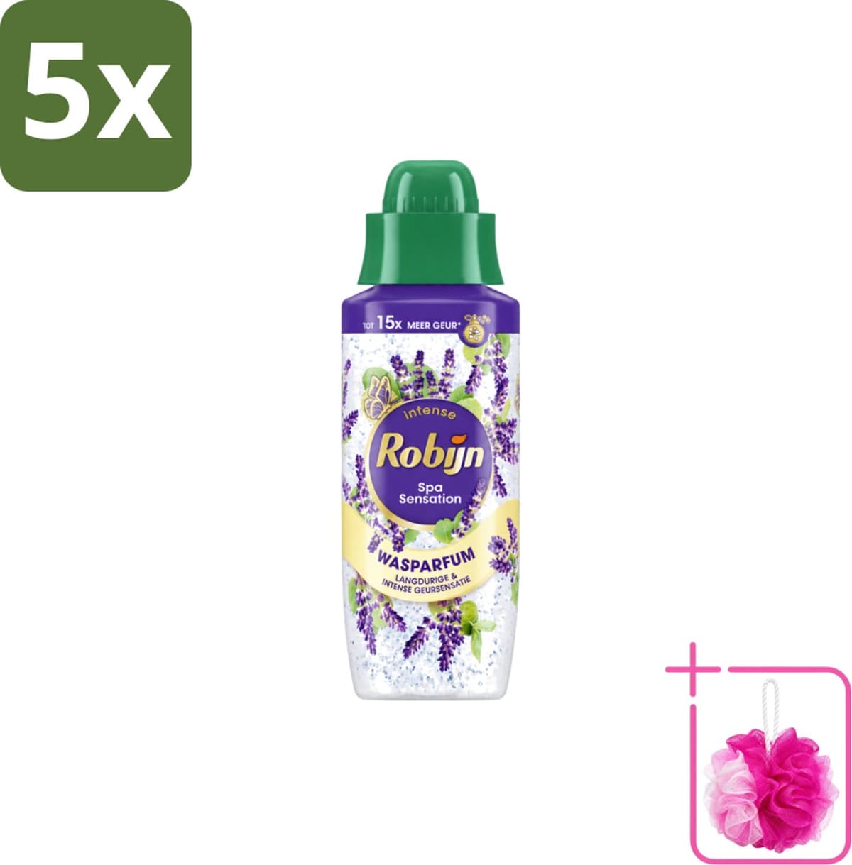 5 x Robijn – Wasparfum – Intense Spa Sensation – 342 ml - Bulkverpakking - Wasparfum - Douchemop - Geur — afbeelding 1