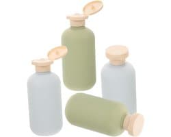 4stuks Herbruikbare Reis Toilettassen Flessen Shampoo Conditioner Lotion Dispenser Flacons Voor Reizen Camping Zakelijke Trips