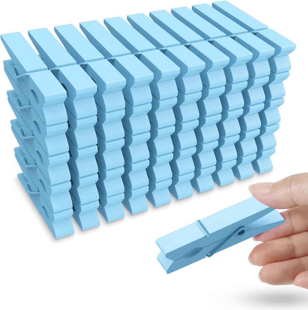 50 Stuks Gekleurde Houten Wasknijpers voor Decoratie en Foto's — afbeelding 1