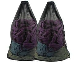 Wasnetzak Extra Groot 70 x 90 cm - 2 Stuks - Zwarte Waszakken met Trekkoord - Duurzaam Polyester - Bescherming voor Delicate Kleding - Waszak