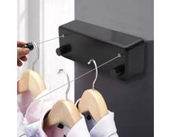 Dubbele Waslijn - Intrekbaar Droogrek - Kleding Drogen - Dubbele Touwen - Tot 14ft - Wit