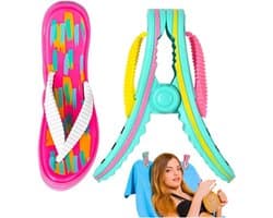 Handdoekklemmen voor Strandstoelen - Multicolor - XXL - Onbreekbaar Kunststof - Voor Strand en Zwembad