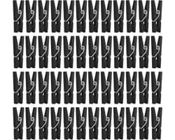 Mini Houten Foto Clips - Kleine Knijpers - Foto's Ophangen - Stijlvolle Zwarte Afwerking - 100 Stuks - Zwart