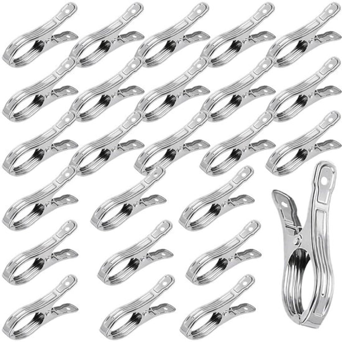 Handdoekklemmen Roestvrij Staal - Strandhanddoekklemmen - Kledingclips - Metalen Clips - Duurzaam - Goede Klemkracht - Wasknijpers — afbeelding 1