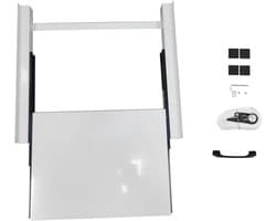 Wasdroogcombinatie Stapelkit - Aansluitframe Droger - Ruimte Besparen - Uitschuifbare Plank - 60cm Breed - Wit