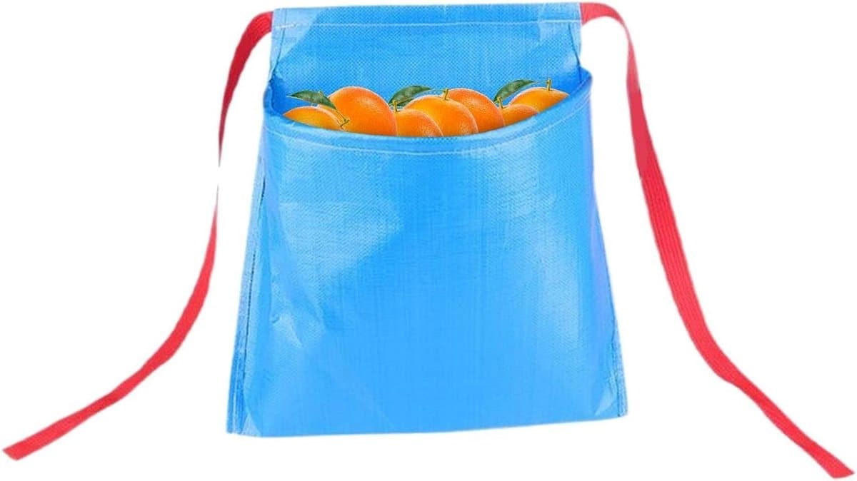 Oogstzak Schort - Groenteplukbuidel Tuin - Fruit Oogsten - Brede Opening - 45x45x25 cm - Blauw — afbeelding 1
