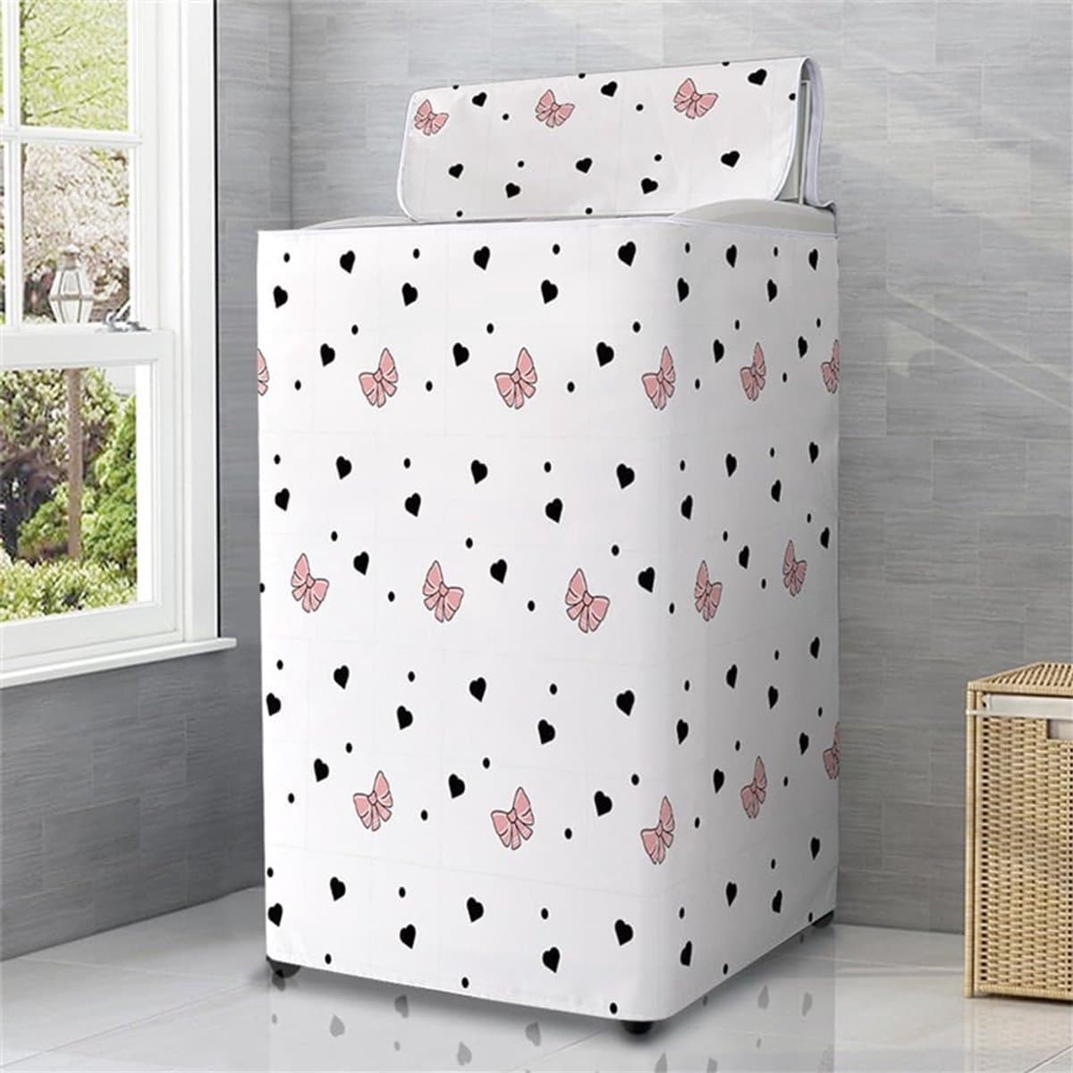 Beschermhoes voor wasmachine en droger (Love, XXL (12,5 kg)) — afbeelding 1